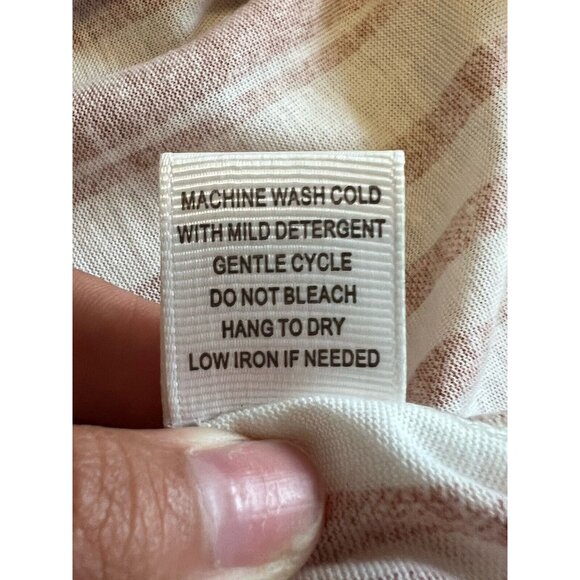 Eden & Olivia Shirt Size Large Striped Tunic Boho‎ Peasant Hippie Preppy - Picture 11 of 11